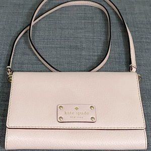 Kate Spade Women’s Pink Leather Crossbody BagPurse